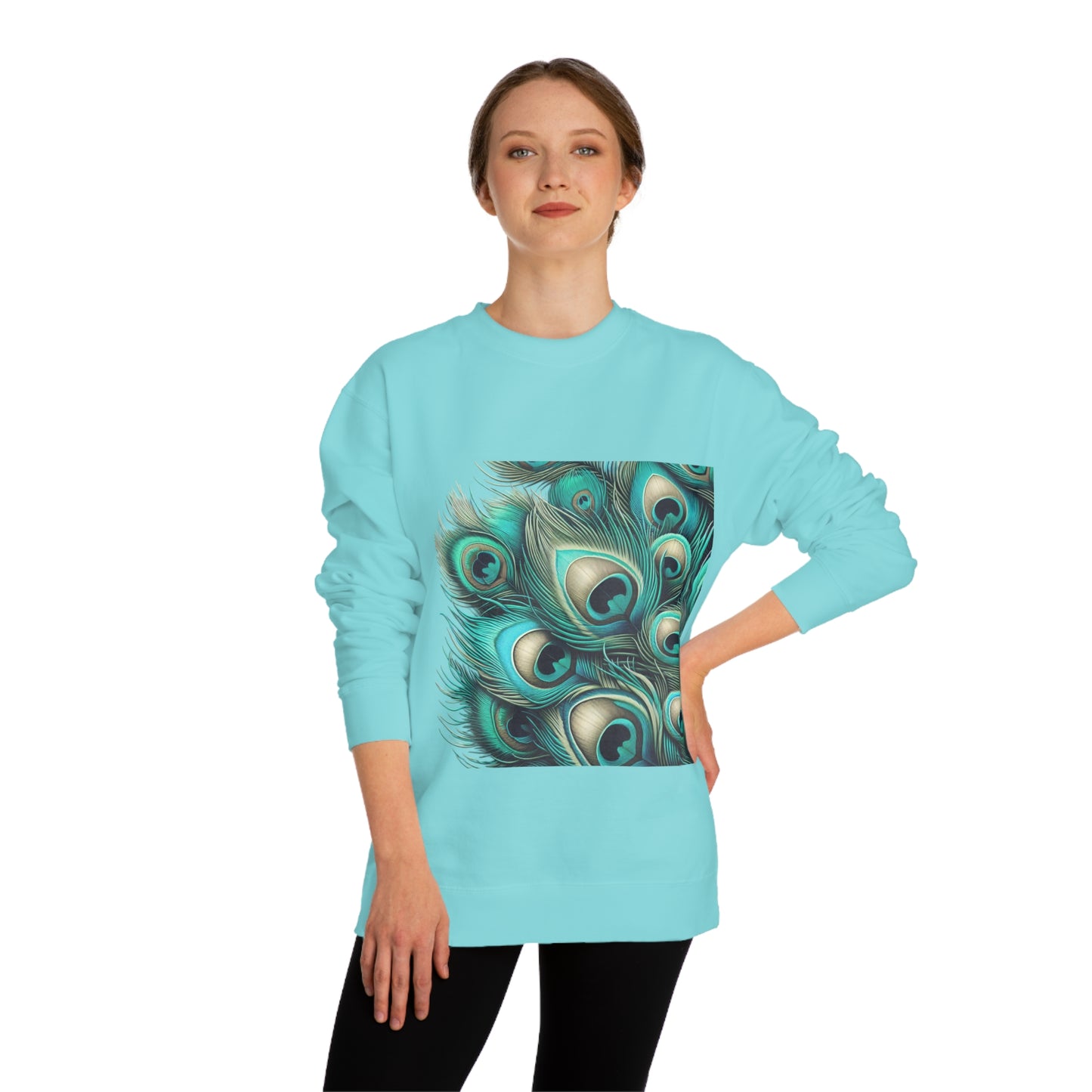 Unisex Crew Neck Sweatshirt - Peacock