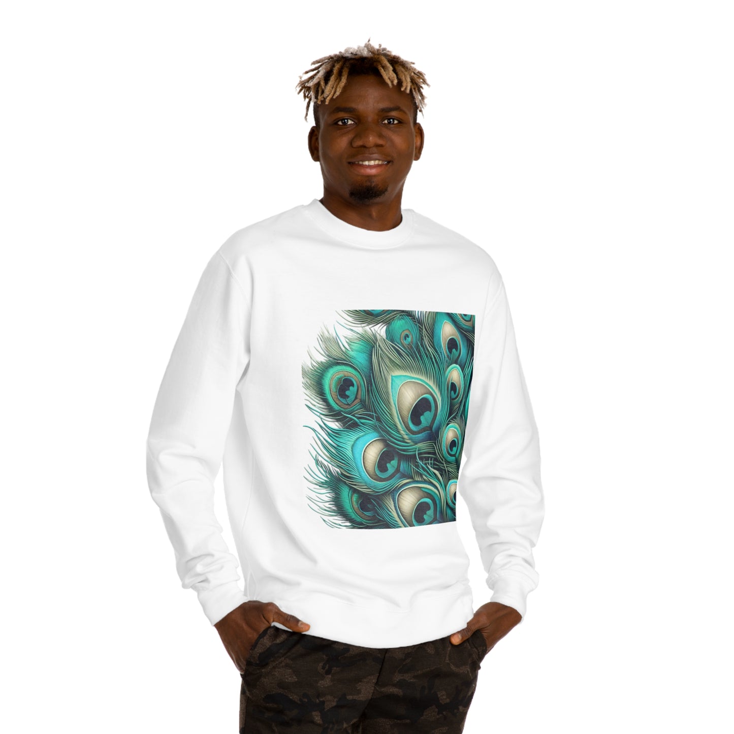 Unisex Crew Neck Sweatshirt - Peacock