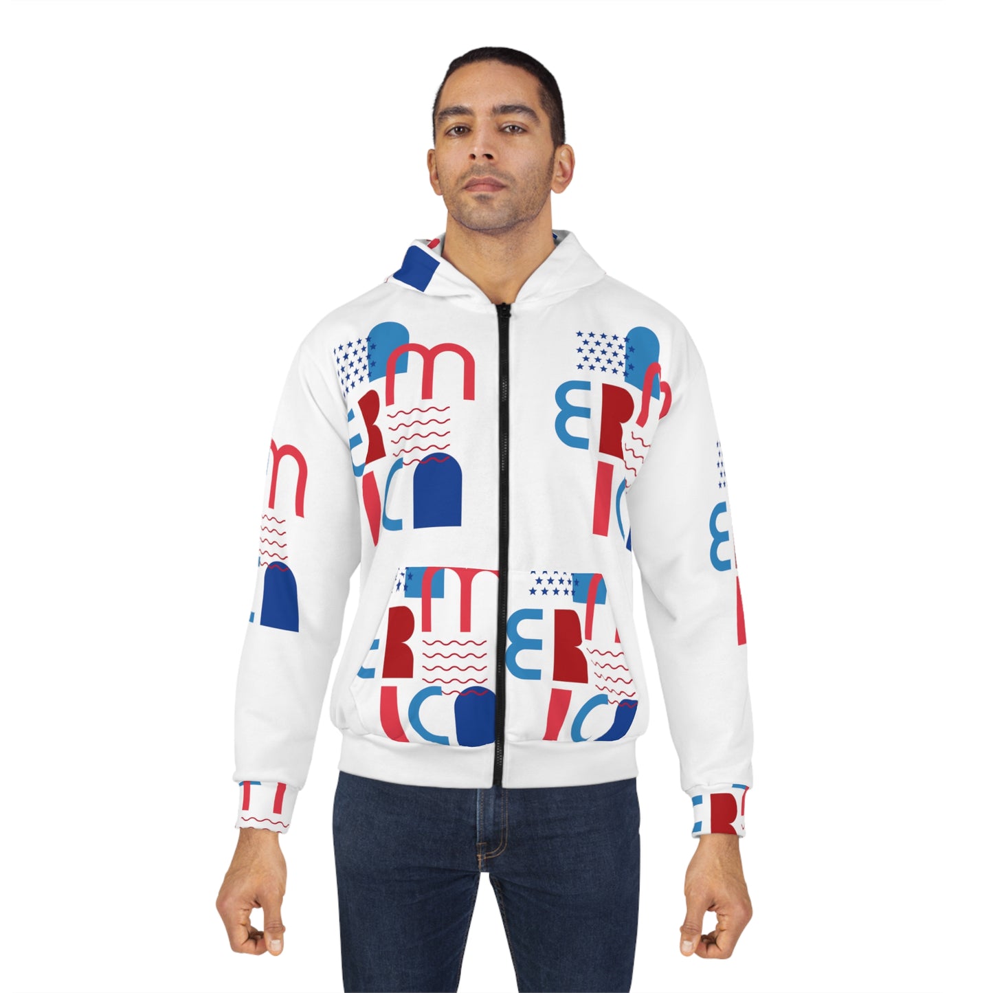 Americana Unisex Zip Hoodie