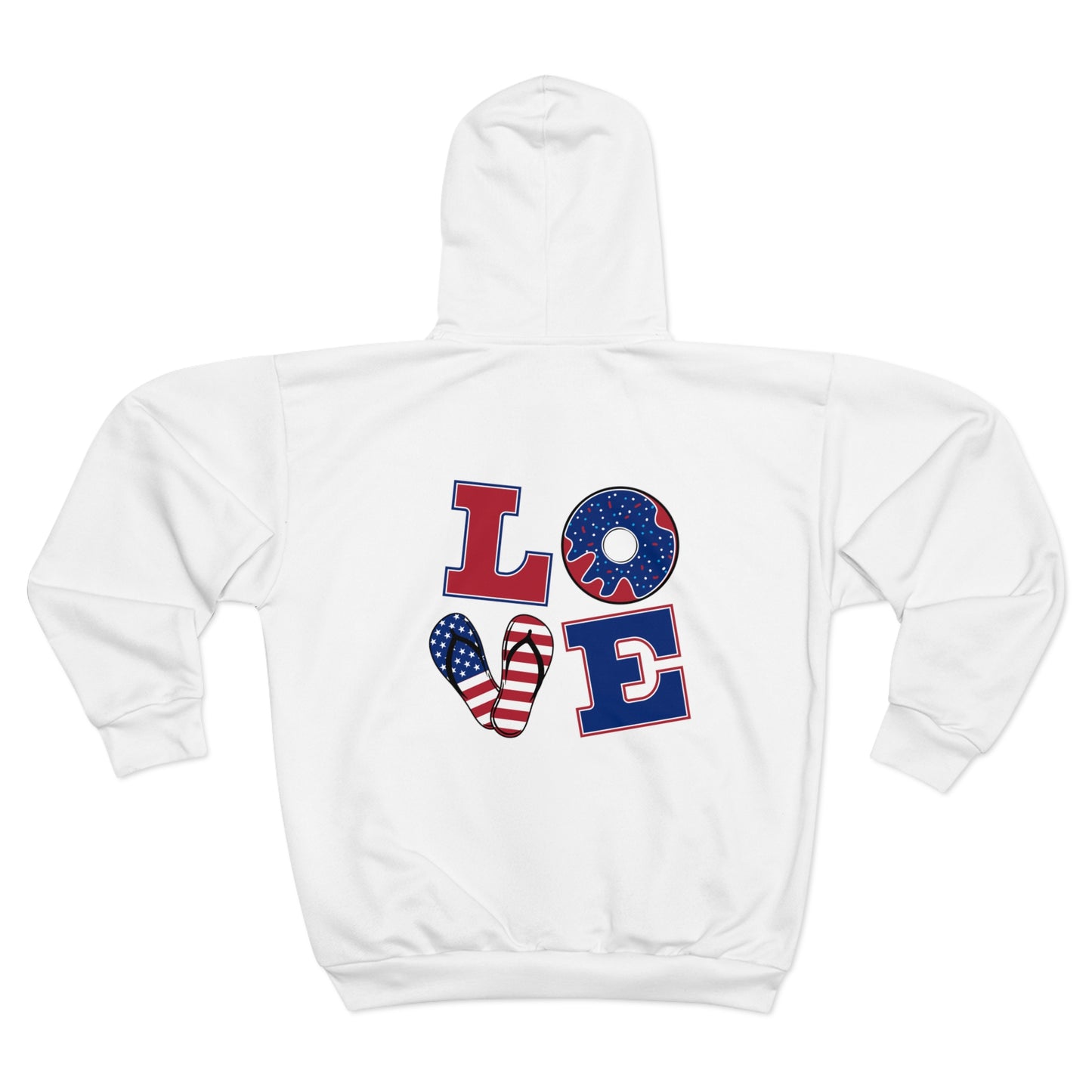 America Love Unisex Zip Hoodie