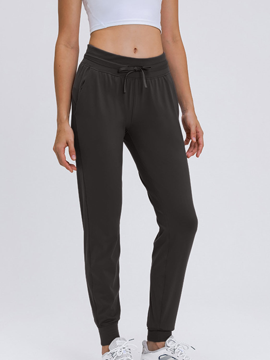 Double Take Tied Joggers with Pockets - Millennia