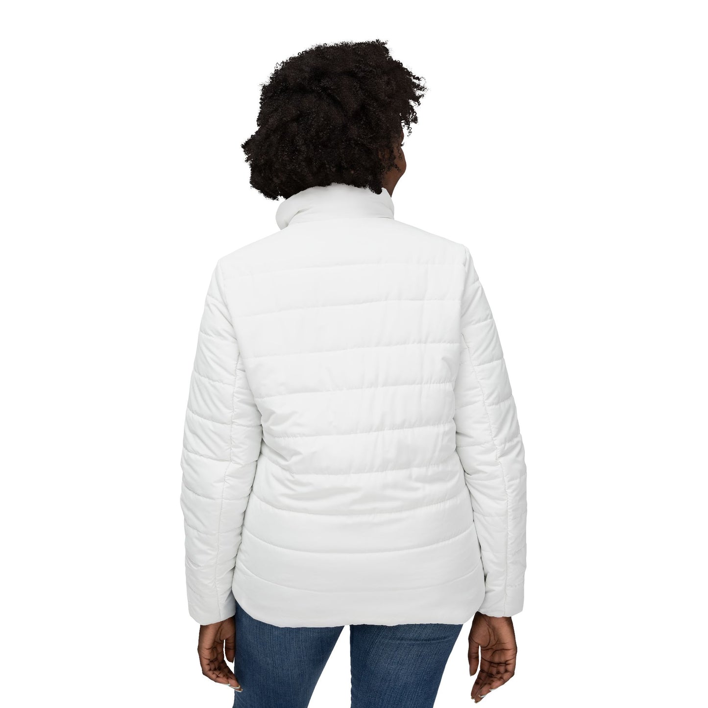 Women’s White Puffer Jacket - Love Everyday