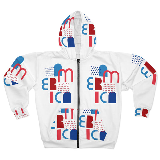 Americana Unisex Zip Hoodie