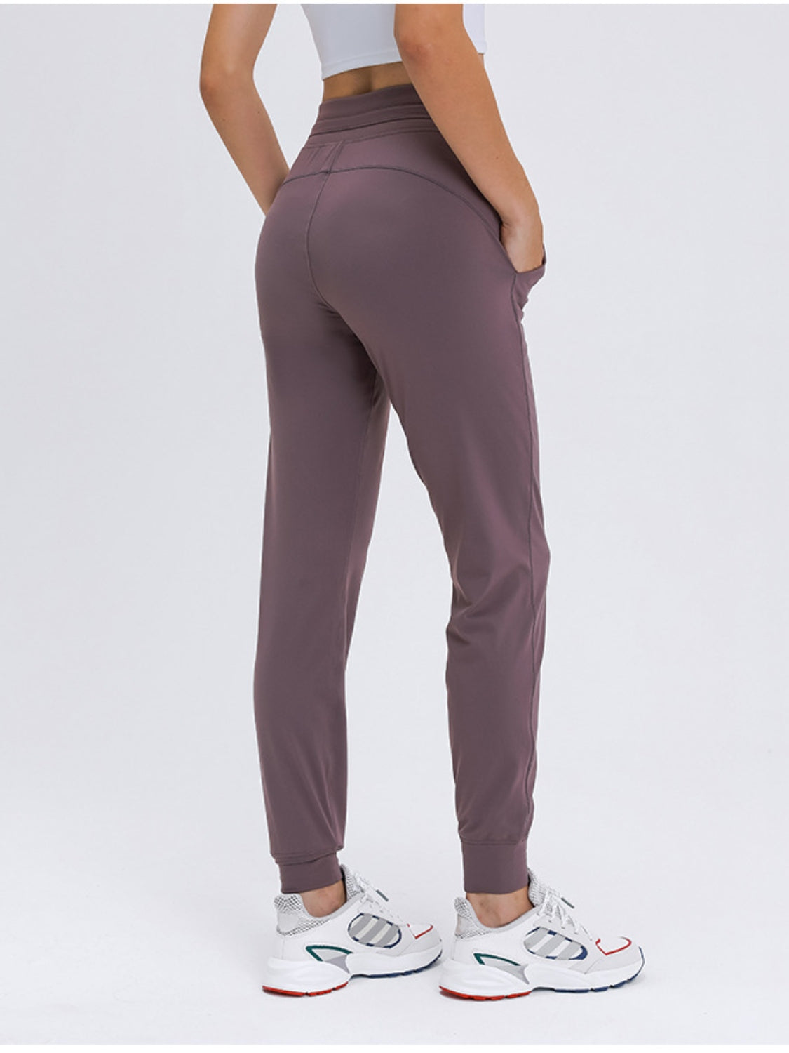 Double Take Tied Joggers with Pockets - Millennia