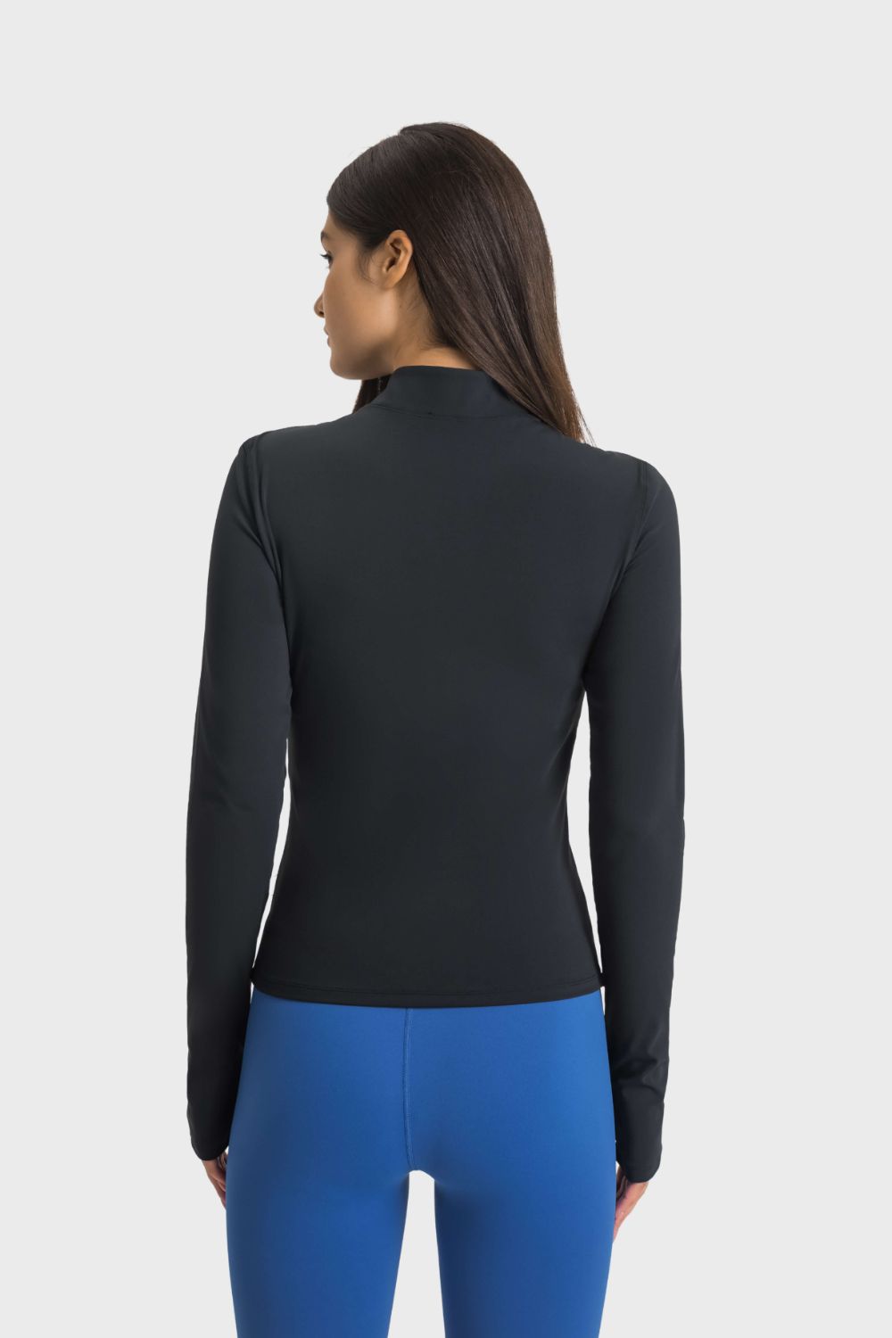 Half Zip Thumbhole Sleeve Sports Top - Millennia