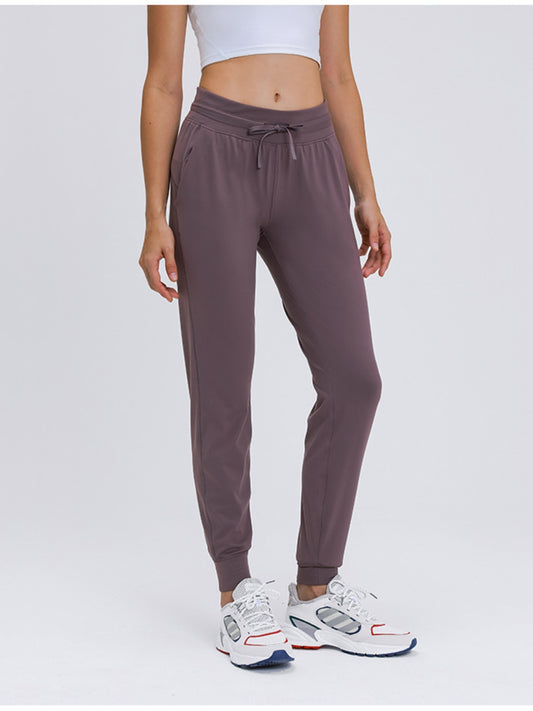 Double Take Tied Joggers with Pockets - Millennia